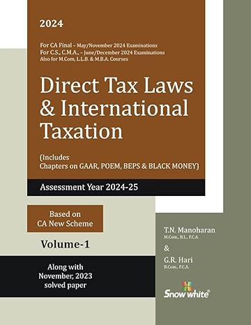 TN Manoharan - Direct Tax Laws and International Taxation
