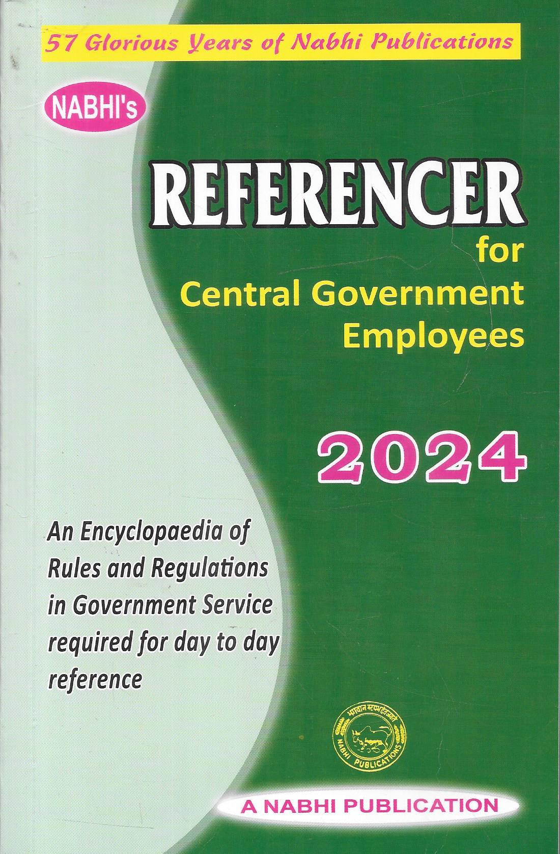 REFERENCER for Central Government Employees 2024 (with Personal Record REFERENCER for Central Government Employees 2024 (with Personal Record