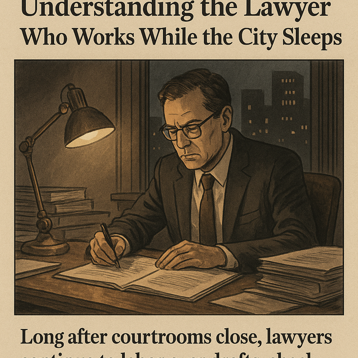 The Unseen Hours: Understanding the Lawyer Who Works While the City Sleeps