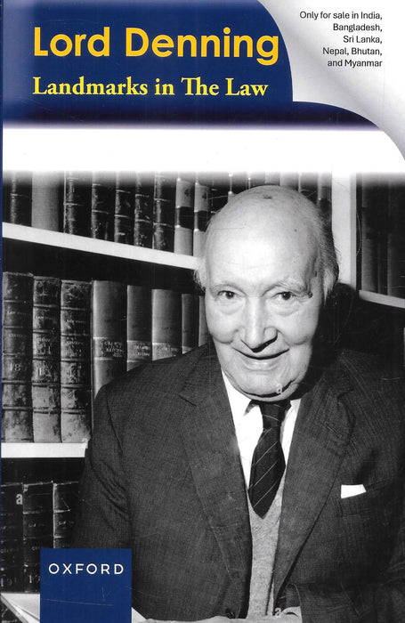 Cover of Landmarks in the Law by Lord Denning, published by Oxford University Press. A classic work on English common law, legal history, and landmark judicial decisions. ISBN 9780197923030.