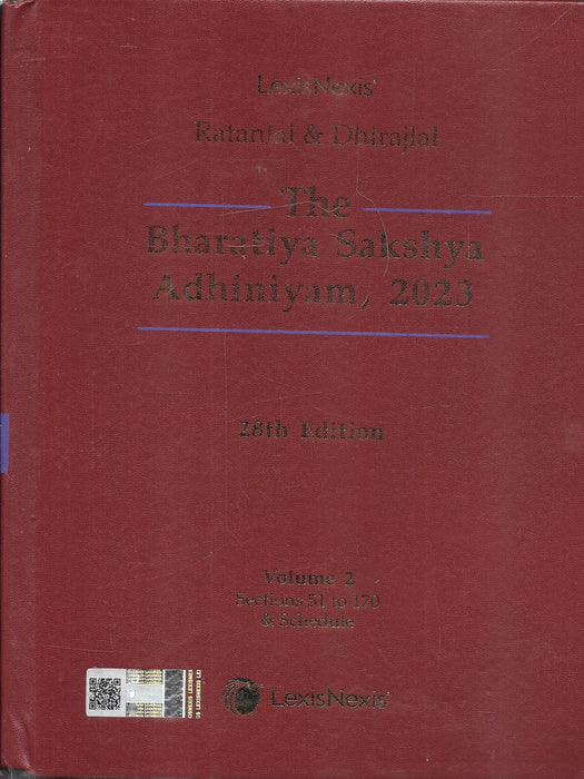 Ratanlal & Dhirajlal: The Bharatiya Sakshya Adhiniyam in 2 volumes