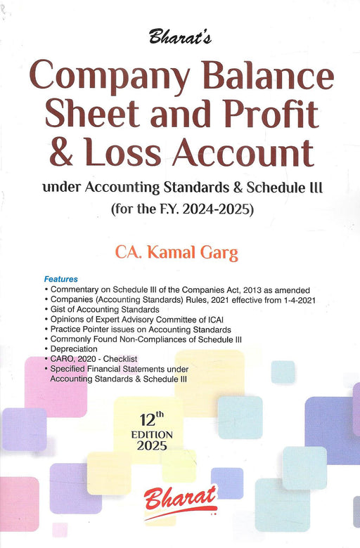 Company Balance Sheet & Profit & Loss Account | FY 2024-2025 | CA Kamal Garg | Bharat Law House