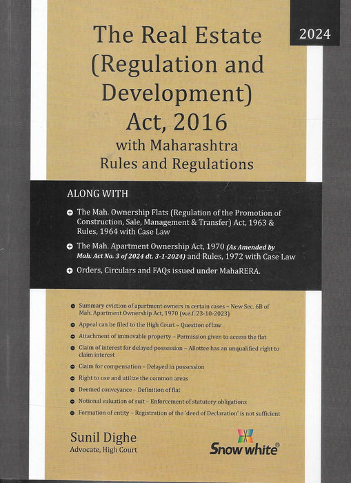 The Real Estate (Regulation and Development) Act, 2016 with Maharashtra Rules and Regulations