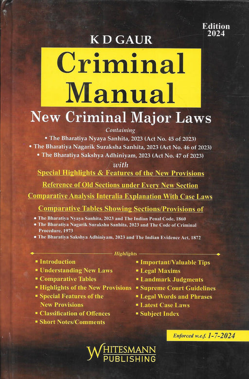 Criminal Manual - New Criminal Major Laws