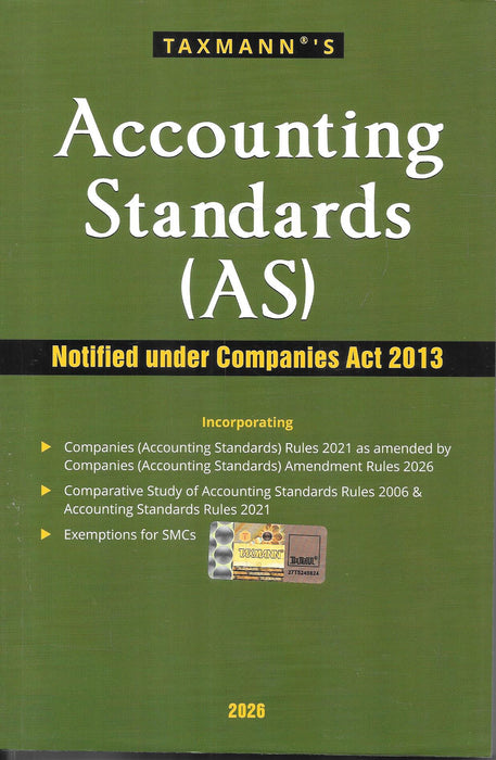 Taxmann Accounting Standards (AS) 2026 notified under the Companies Act, 2013.