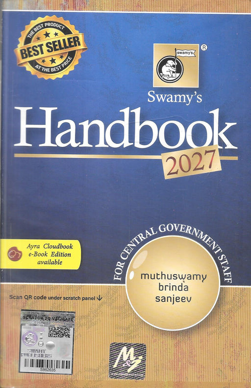 Cover of Swamy's Handbook 2027 for Central Government Staff by Swamy Publishers (ISBN 9788168730830).