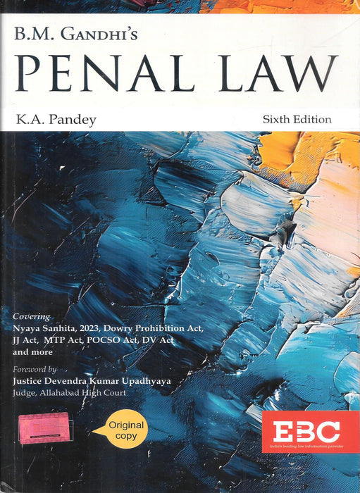 Cover of B.M. Gandhi's Penal Law 6th Edition 2026 by K.A. Pandey, published by EBC.