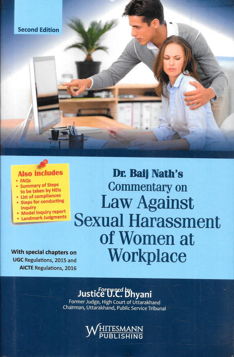 Cover of Dr. Baij Nath's Commentary on Law Against Sexual Harassment of Women at Workplace, 2nd Edition, published by Whitesmann Publishing.