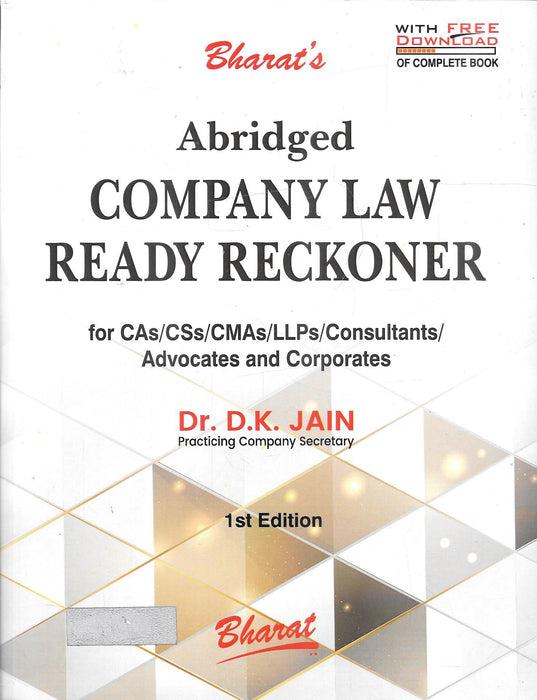 Company Law Ready Reckoner (Abridged)