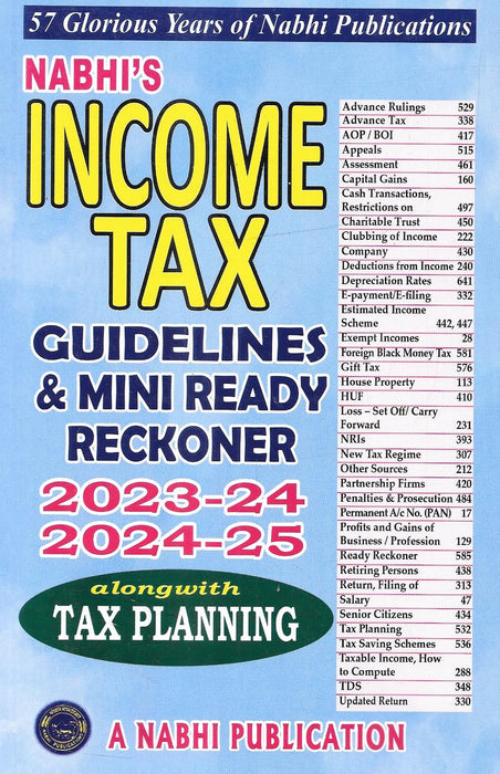 Nabhi's - Income tax guidelines and Mini Ready Reckoner (2023-24 & 2024-25)