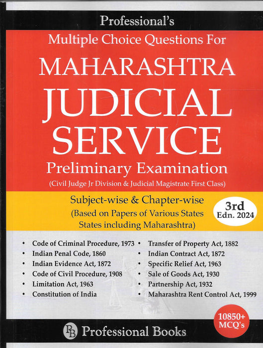 Multiple Choice Questions For Maharashtra Judicial Service Preliminary Examination