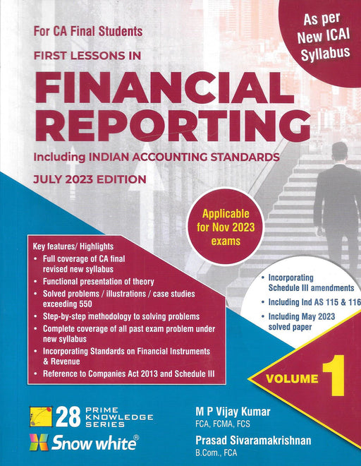 CA Final - First Lessons in Financial Reporting in 2 vols