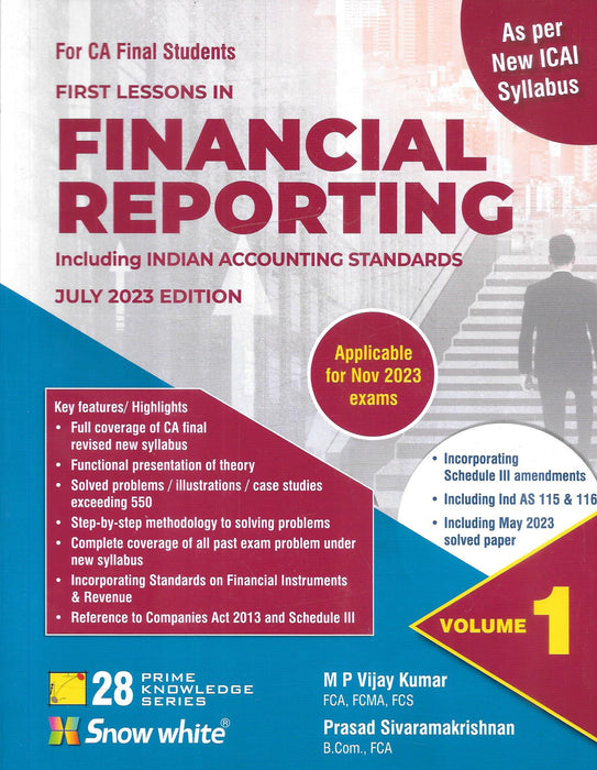 CA Final - First Lessons in Financial Reporting in 2 vols