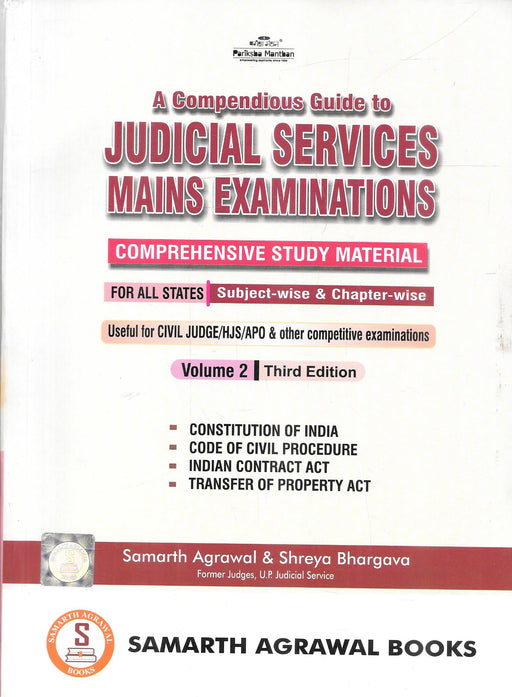 Judicial Services Mains Examinations Volume 2 study material for judiciary preparation covering Constitution CPC Contract and Transfer of Property Act