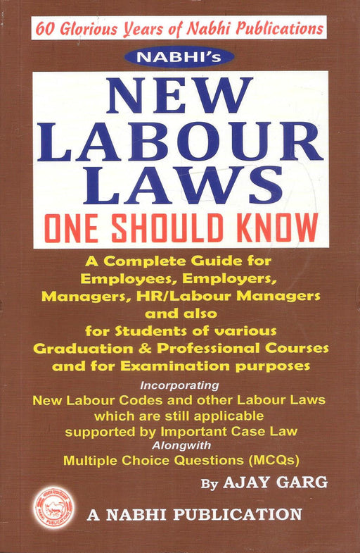 Nabhi's New Labour Laws One Should Know, 36th Revised Edition (August 2026) by Ajay Garg, published by Nabhi Publications.