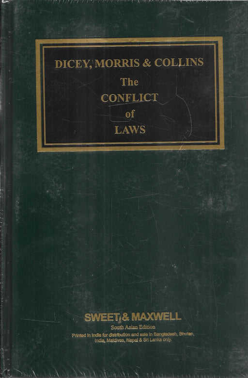 Two-volume South Asian Edition set of Dicey Morris and Collins The Conflict of Laws 16th Edition with supplement, featuring green hardbound covers, offering authoritative commentary on private international law for advanced litigation and cross-border legal practice.