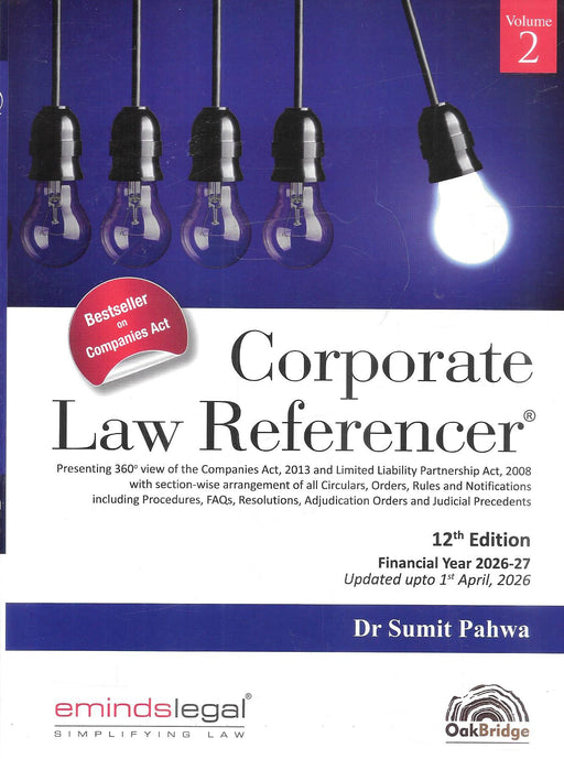 Corporate Law Referencer 2026-27 by Dr Sumit Pahwa 2 volume corporate law reference set