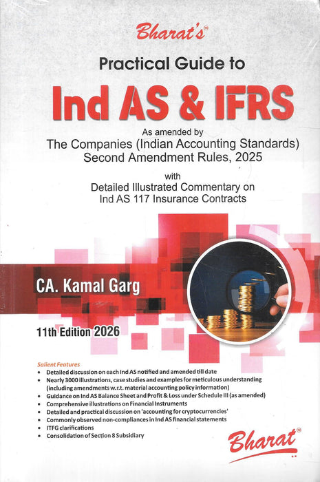 Bharat Practical Guide to Ind AS and IFRS 11th Edition 2026 by CA Kamal Garg