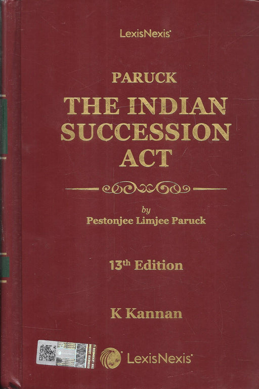 Cover image of Paruck The Indian Succession Act 13th Edition published by LexisNexis