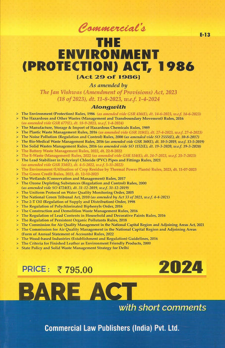 The Environment (Protection) Act 1986
