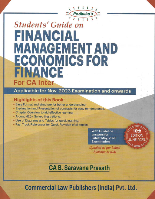 Students' Guide On Financial Management And Economics For Finance For CA Inter
