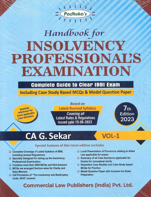 Handbook for Insolvency Professional’s Examination (In 2 Volume)