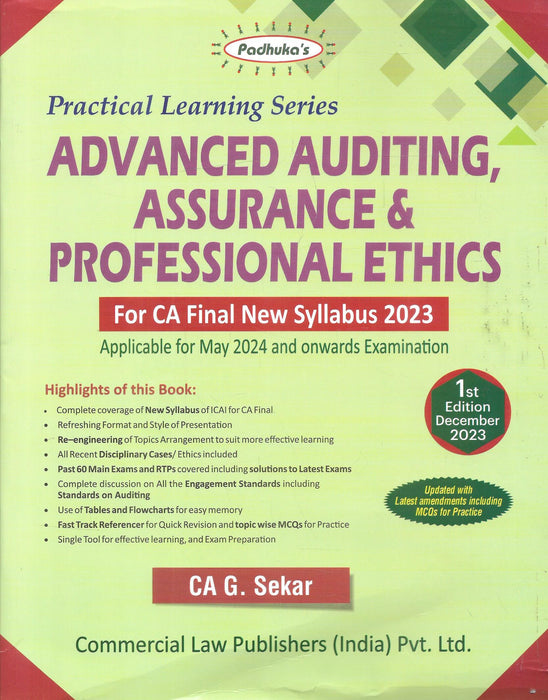 Practical Learning Series Advanced Auditing Assurance & Professional Ethics