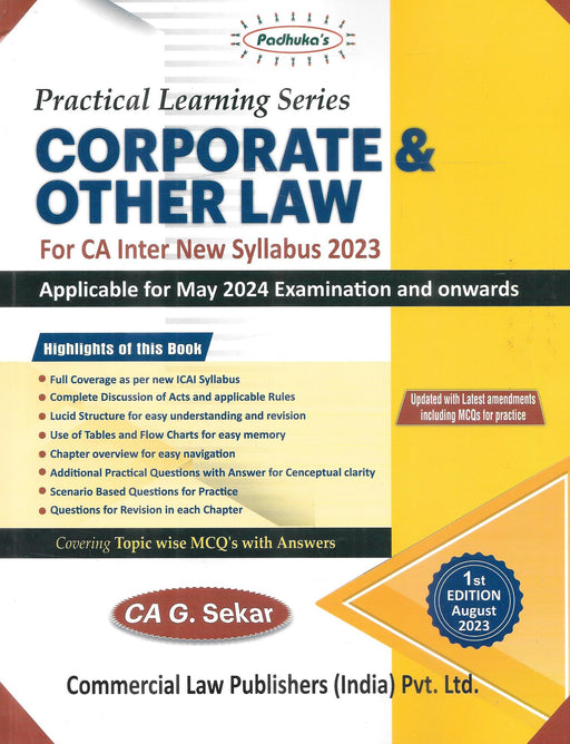 Corporate & Other Law - CA Inter New Syllabus