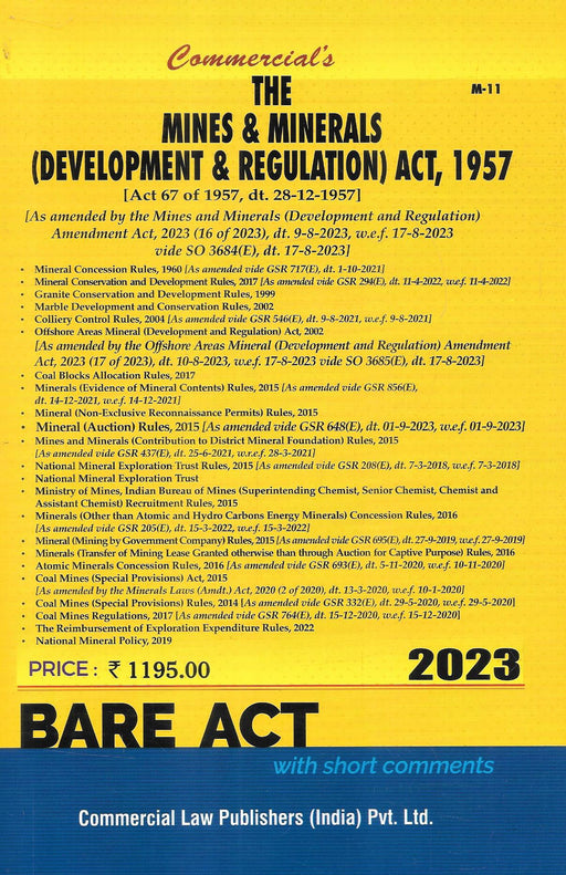 The Mines & Minerals (Development & Regulation) Act, 1957