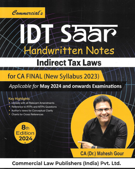 IDT Saar Handwritten Notes Indirect Tax Laws