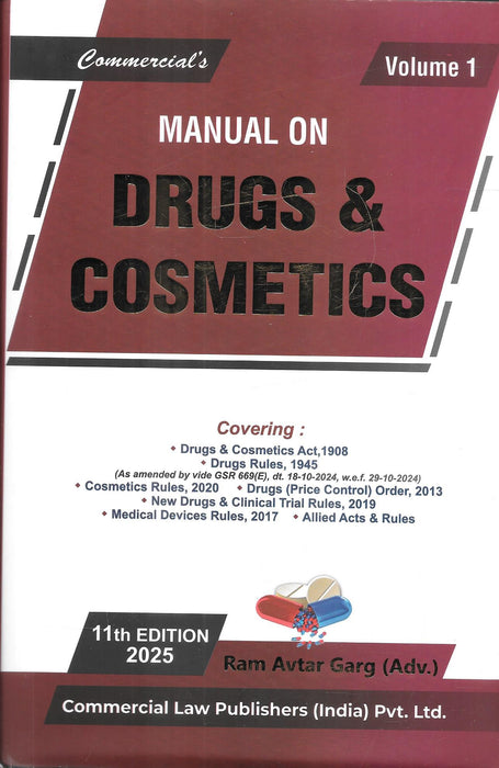 Manual On Drugs & Cosmetics in 2 volumes