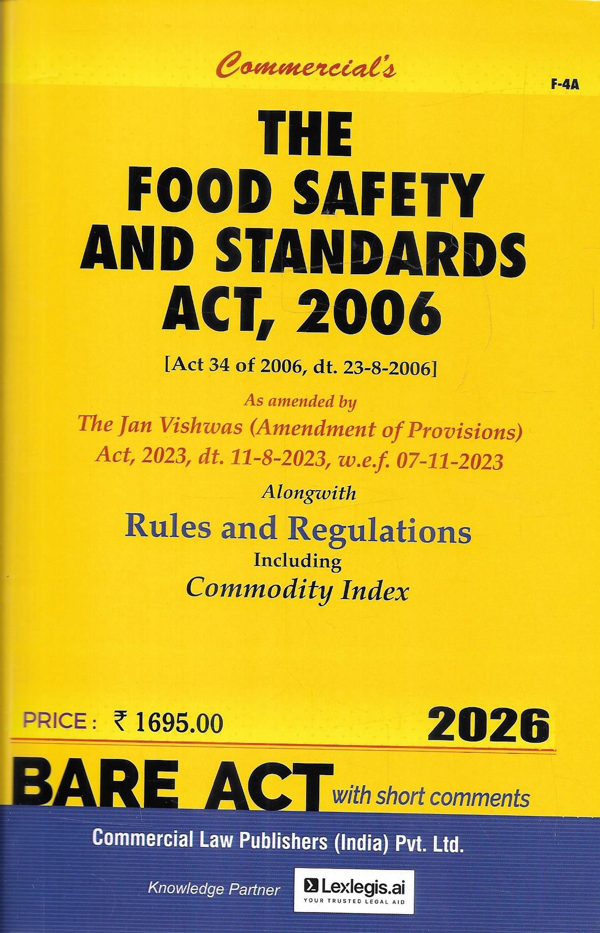 Food Safety and Standards Act 2006 Bare Act with Rules – M&J Services ...