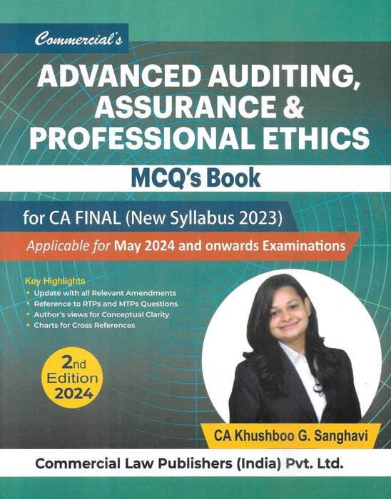 Advanced Auditing And Professional Ethics MCQ's Book - CA Final
