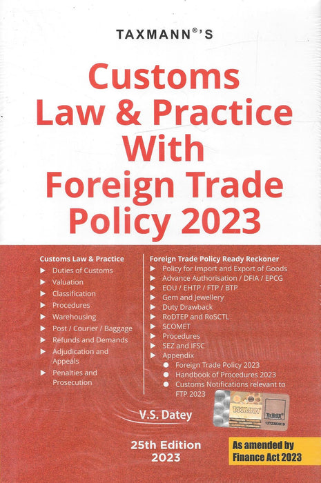 Customs Law & Foreign Trade Policy