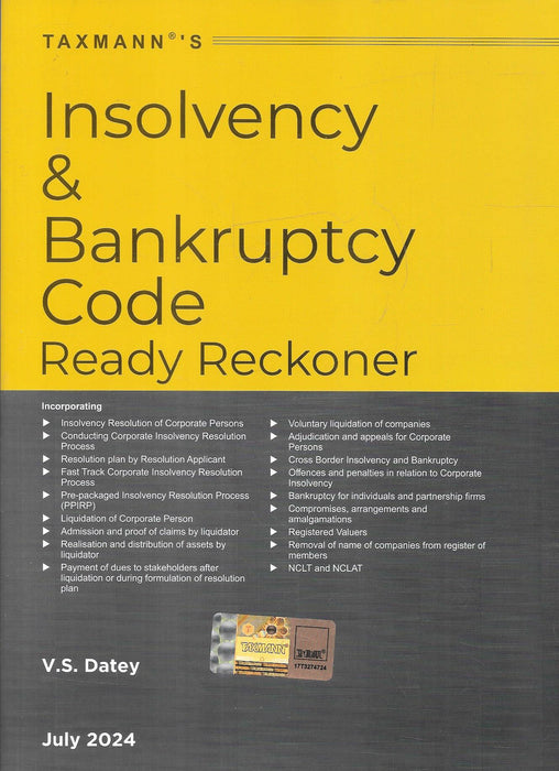 Insolvency & Bankruptcy Code Ready Reckoner