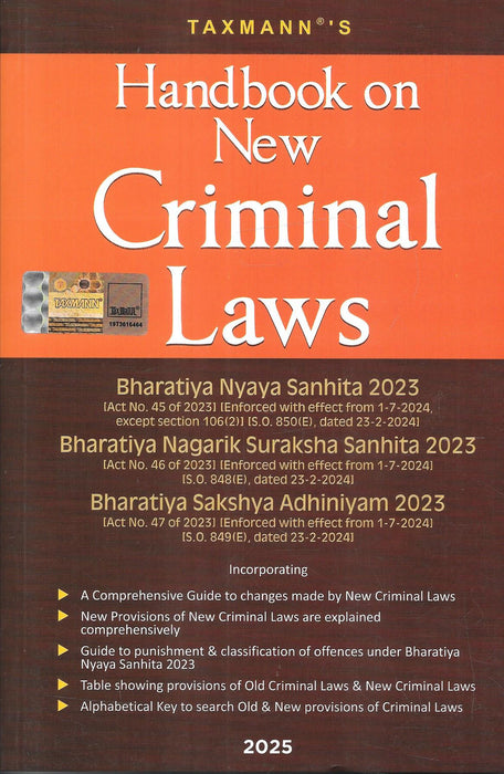 Taxmanns Handbook On New Criminal Laws - 2025