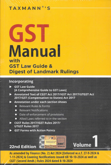 GST Manual in 2 Volumes