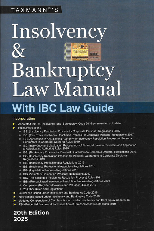 Insolvency and Bankruptcy Law Manual with IBC Law Guide