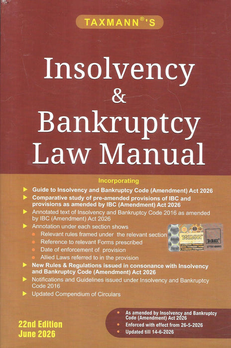 Insolvency & Bankruptcy Law Manual with IBC Law Guide