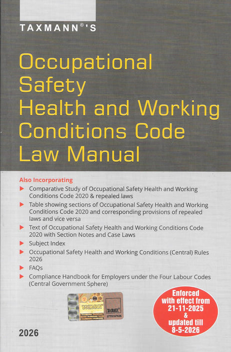 Taxmann Occupational Safety Health and Working Conditions Code Law Manual 2026 | OSHWC Code with Central Rules & Case Laws