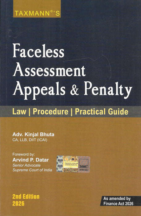 Taxmann Faceless Assessment Appeals and Penalty 2026 by Kinjal Bhuta