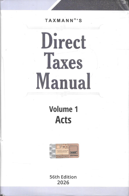 Direct Taxes Manual 2026 by Taxmann set of three volumes covering income tax act rules and case laws for professionals and tax practitioners in India