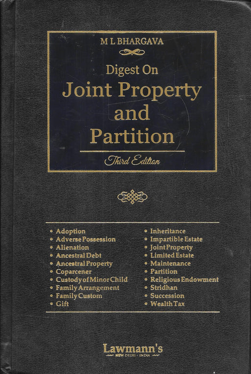 Digest on Joint Property & Partition