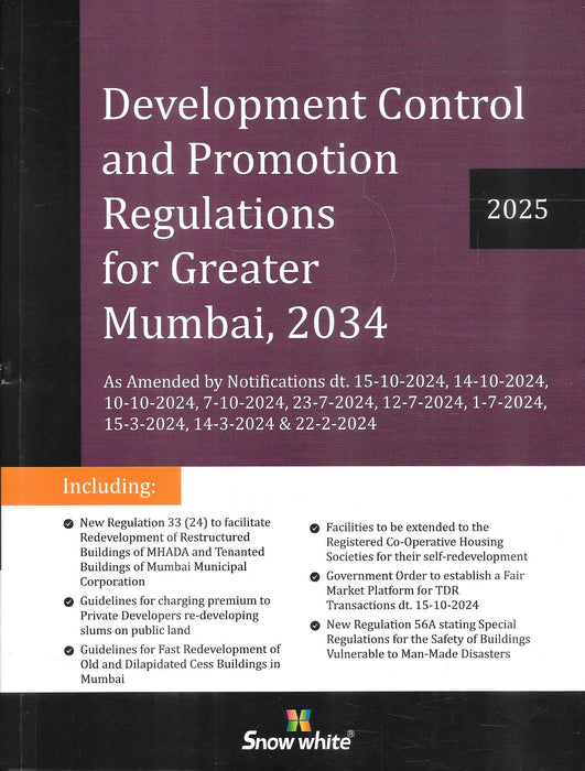 Development Control and Promotion Regulations for Greater Mumbai,2034 (DCPR)