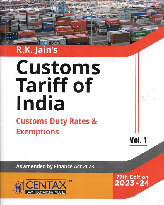 R.K. Jain's Customs Tariff of India | Set of 2 Volumes