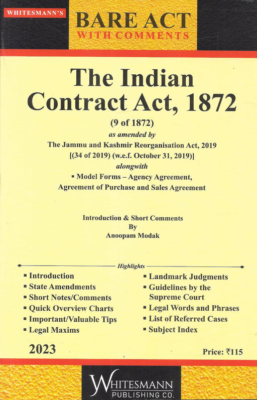 The Indian Contract Act, 1872 (Bare Act