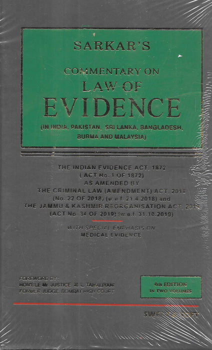 Sarkars - Commentary on Law of Evidence in 2 vols