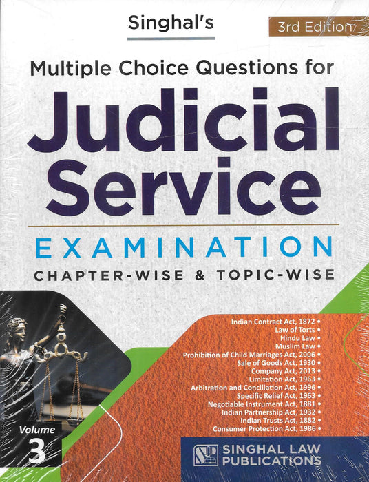 Multiple Choice Questions for Judicial Service Examination - Chapter Wise & Topic Wise in 4 Volumes.