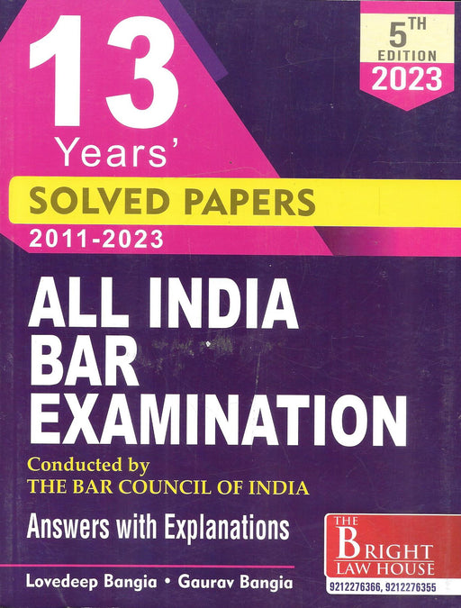 All India Bar Examination Answers With Explanations