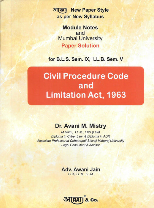Book cover of 'Civil Procedure Code and Limitation Act, 1963' by Dr. Avani M.